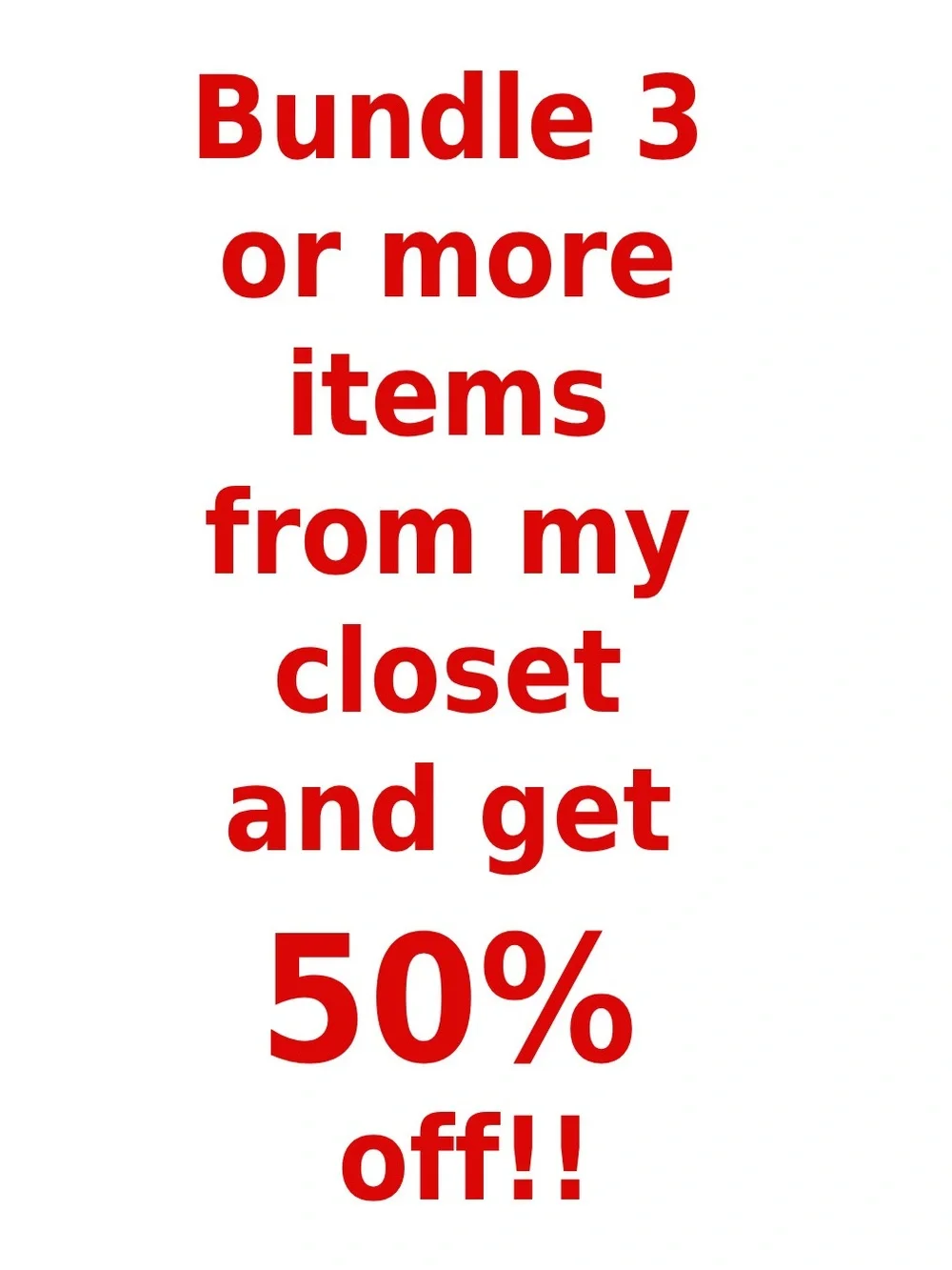 Red Promotional Closet Sale Sign - Bundle Offer